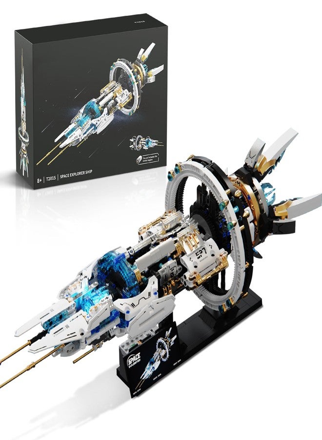 BNG Spaceship Building Set for Adults, Space Building Blocks, Space Station Block Kit, Home or Office Decor, Spaceship Toy Creative Gift for Teens Boys 8-14 - Image 1